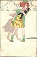 * T3 Little Girl Kissing A Mariner Doll. Wiener Werkstätte No. 905. S: Susi Singer (Rb) - Unclassified