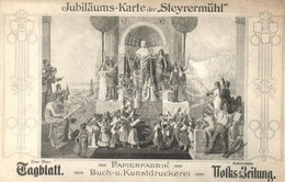 ** T1/T2 Jubiläums-Karte Der Steyermühl Papierfabrik, Buch Und Kunstdruckerei. Tagblatt Volks-Zeitung / Austrian Book An - Ohne Zuordnung