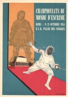 ** T1 1955 Roma, Federazione Italiana Di Scherma, Fédération Internationale D'Escrime, Championnats Du Monde D'Escrime / - Ohne Zuordnung