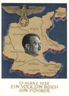 T2/T3 1938 Ein Volk, Ein Reich, Ein Führer! / Adolf Hitler, NS Propaganda, Map Of Germany 'Am 10. April Dem Führer Dein  - Zonder Classificatie