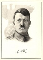** T2/T3 Adolf Hitler. Art Postcard '1938 Tag Des Grossdeutschen-Reichs' So. Stpl (EK) - Ohne Zuordnung