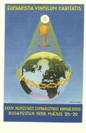 ** 1938 Budapest, XXXIV. Nemzetközi Eucharisztikus Kongresszus Reklám Motívumlap / 34th International Eucharistic Congre - Unclassified