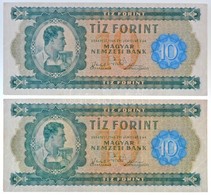 1946. 10Ft (2x) Sorszámkövet?k 'A 019 036626 - A019 036627' T:I,I-  
/ Hungary 1946. 10 Forint (2x) Sequential Serials ' - Ohne Zuordnung