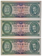 1947. 10Ft (3x) Sorszámkövet?k 'A513 093783 - A513 093785' T:I / Hungary 1947. 10 Forint (3x) Sequential Serials 
'A513  - Non Classificati