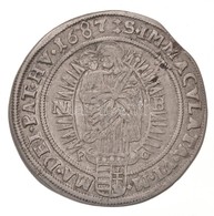 1687N-B/P-O 15kr Ag 'I. Lipót' Nagybánya (5,77g) T:2,2- Enyhén Hajlott / 
Hungary 1687N-B/P-O 15 Kreuzer Ag 'Leopold I'  - Non Classificati