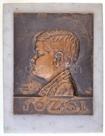 Fehér József (1909- ) 1939. 'Józsi' Egyoldalas, öntött Br Plakett, Márványlapra Er?sítve. A Török Pál Katalógusban Nem S - Zonder Classificatie