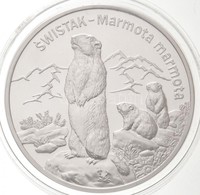 Lengyelország 2006. 20Zl Ag 'Alpesi Mormota' T:PP
/ Poland 2006. 20 Zlotych Ag 'Alpine Marmot' C:PP
Krause Y#535 - Ohne Zuordnung