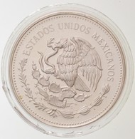 Mexikó 1985. 100P Ag 'Labdarúgó Világbajnokság 1986' Tanúsítvánnyal, Dísztokban (32,64g/0.925) T:PP Fo. / Mexico 1986. 1 - Non Classificati