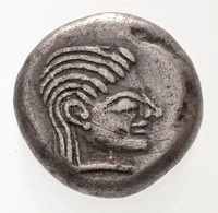 Kolkhisz Kr. E. V-IV. Század Ag Hemidrachma (2,46g) T:2 / 
Colchis 5th-4th Century BC Ag Hemidrachm 'Archaic Female Head - Non Classificati