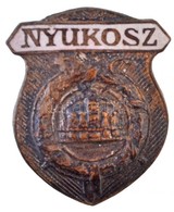 ~1920-1930. 'NYUKOSZ (Nyugdíjas Katonatisztek Országos Szövetsége)' Br Jelvény, Részben Zománcozva (26x31mm) T:1- / Hung - Altri & Non Classificati