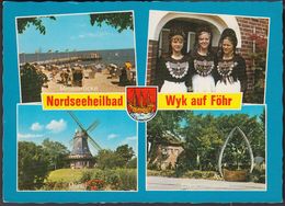 D-25938 Wyk - Auf Föhr - Alte Ansichten - Trachten - Mühle - Mill - Nice Stamp - Föhr