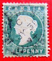GAMBIA 1898 1/2d Queen Victoria Used Watermark : Crown & CA - Gambia (...-1964)