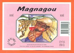 étiquette Vin De Table Rosé Magnagou à Parnac -12°/° - 150 Cl - Rosés