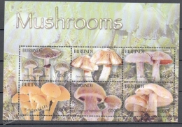Burundi 2004 Yvert 1100-05, Mushrooms - MNH - Unused Stamps