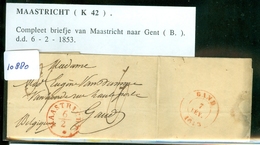 HANDGESCHREVEN BRIEF Uit 1842 Van MAASTRICHT Naar GENT BELGIE GAND BELGIQUE  (10.880) - ...-1852 Prephilately