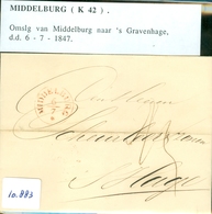 BRIEFOMSLAG Uit 1847 Gelopen Van MIDDELBURG Naar 's-GRAVENHAGE  (16.883) - ...-1852 Préphilatélie