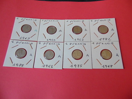 8 Monedas De 1 Pfennig Diferentes - 1 Pfennig
