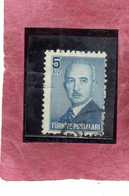 TURCHIA TURKÍA TURKEY 1948 President Lsmet Inonu PRESIDENTE 5k USATO USED OBLITERE' - Used Stamps