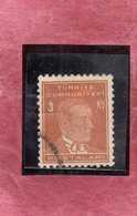 TURCHIA TURKÍA TURKEY 1931 1942 Mustafa Kemal Pasha (Kemal Ataturk) 3k USATO USED OBLITERE' - Used Stamps