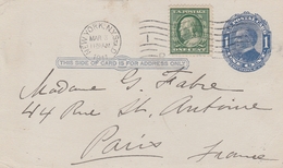 Etats Unis Entier Postal Censuré Pour La France 1911 - 1901-20