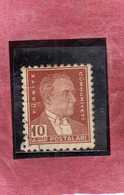 TURCHIA TURKÍA TURKEY 1931 1942 Mustafa Kemal Pasha (Kemal Ataturk) 10k USATO USED OBLITERE' - Gebraucht