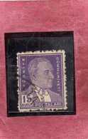 TURCHIA TURKÍA TURKEY 1931 1942 Mustafa Kemal Pasha (Kemal Ataturk) 15k USATO USED OBLITERE' - Used Stamps