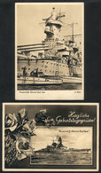 28 GERMANY: Battleship "Admiral Graf Spee", 2 PCs Circa 1940, Ed.Klein, VF Quality - Autres & Non Classés