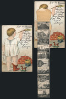 41 GERMANY: BREMEN: Caricature Of Small Boy, With Window With 10 Small Views, Minor Defe - Autres & Non Classés