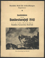 64 GERMANY: Bundesturnfest 1940 - German Federation Of Physical Education In Argentina, - 1801-1900