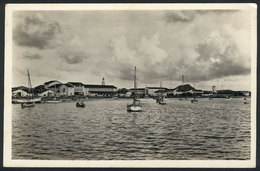 81 NETHERLANDS INDIES: ORANJESTAD (Aruba): View Of The Port, Boats, VF Quality! - Other & Unclassified