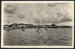 81 NETHERLANDS INDIES: ORANJESTAD (Aruba): View Of The Port, Boats, VF Quality! - Sonstige & Ohne Zuordnung