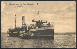 99 ARGENTINA: Steamer "Mianovich" In Puerto Madrin (Chubut), Ed. Perucich, Unused - Argentinien