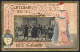 111 ARGENTINA: CENTENARY Of 1810: Declaration Of Independence, Very Nice Patriotic PC! - Argentina