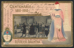 111 ARGENTINA: CENTENARY Of 1810: Declaration Of Independence, Very Nice Patriotic PC! - Argentinië