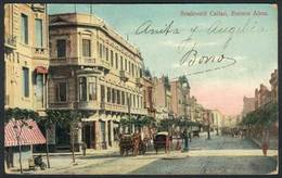 156 ARGENTINA: BUENOS AIRES: Boulevard Callao, Ed. Carmelo Ibarra, Sent To Italy In 1912, - Argentine