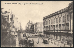 194 ARGENTINA: BUENOS AIRES: Callao Street, Cars And Tram, Unused, VF Quality - Argentina