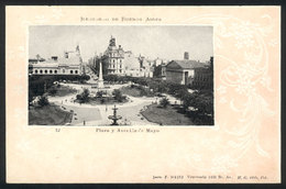 215 ARGENTINA: BUENOS AIRES: Mayo Avenue & Square, Embossed Decoration, Ed. Weiss, Unused - Argentina