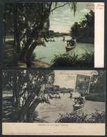 238 ARGENTINA: BUENOS AIRES: Boats On The Palermo Lake, 2 PCs, One Colored (unused) And O - Argentinien