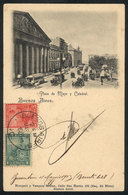 240 ARGENTINA: BUENOS AIRES: Mayo Square And Cathedral, Carriages & Tram, Ed. Monqaut Y V - Argentine