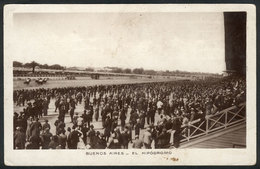 244 ARGENTINA: BUENOS AIRES: Large Crowd Of People Watching A Race At The Racecourse, Ed. - Argentine