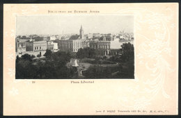 248 ARGENTINA: BUENOS AIRES: Libertad Square & Panorama, Ed. Weiss, Unused, VF - Argentine