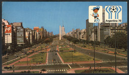 250 ARGENTINA: BUENOS AIRES: 9 De Julio Avenue, Argentina 78 Football World Cup, Used, VF - Argentine