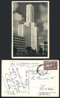 253 ARGENTINA: BUENOS AIRES: Atlas Building, Ed. Schumacher, Sent To Italy In 1945, VF Qu - Argentinien