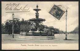 254 ARGENTINA: BUENOS AIRES: Alvear Avenue, Fountain, Ed. Rosauer, Used In 1905, VF Quali - Argentinië