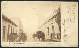 264 ARGENTINA: AZUL: Alsina Street, Rare Photographic PC Used In 1904, VF! - Argentina