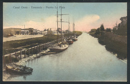 282 ARGENTINA: ENSENADA: Canal Oeste, Ed. Vda. De Beneforti, Unused, Circa 1910, VF Quali - Argentinië