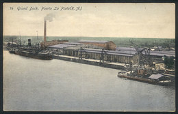 291 ARGENTINA: PORT OF LA PLATA: Wharf, Ed. Vda. De Beneforti, Unused, Circa 1910, VF Qua - Argentina