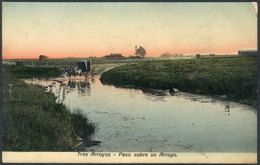 294 ARGENTINA: TRES ARROYOS: Crossing A Stream, Circa 1910, Good Quality! - Argentina