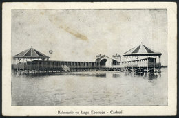 295 ARGENTINA: CARHUÉ: Epecuén Lake, Pier, Ed. Casa Sagasti, Old Card Of Fine Quality. - Argentina