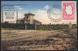 297 ARGENTINA: CASILDA: Chalet Colombo, Ed. Bazar Fuster, Used In 1957, With Commemorativ - Argentina